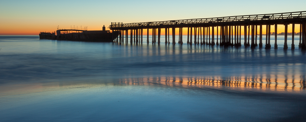 Twilight, Seacliff State Beach, Aptos CA